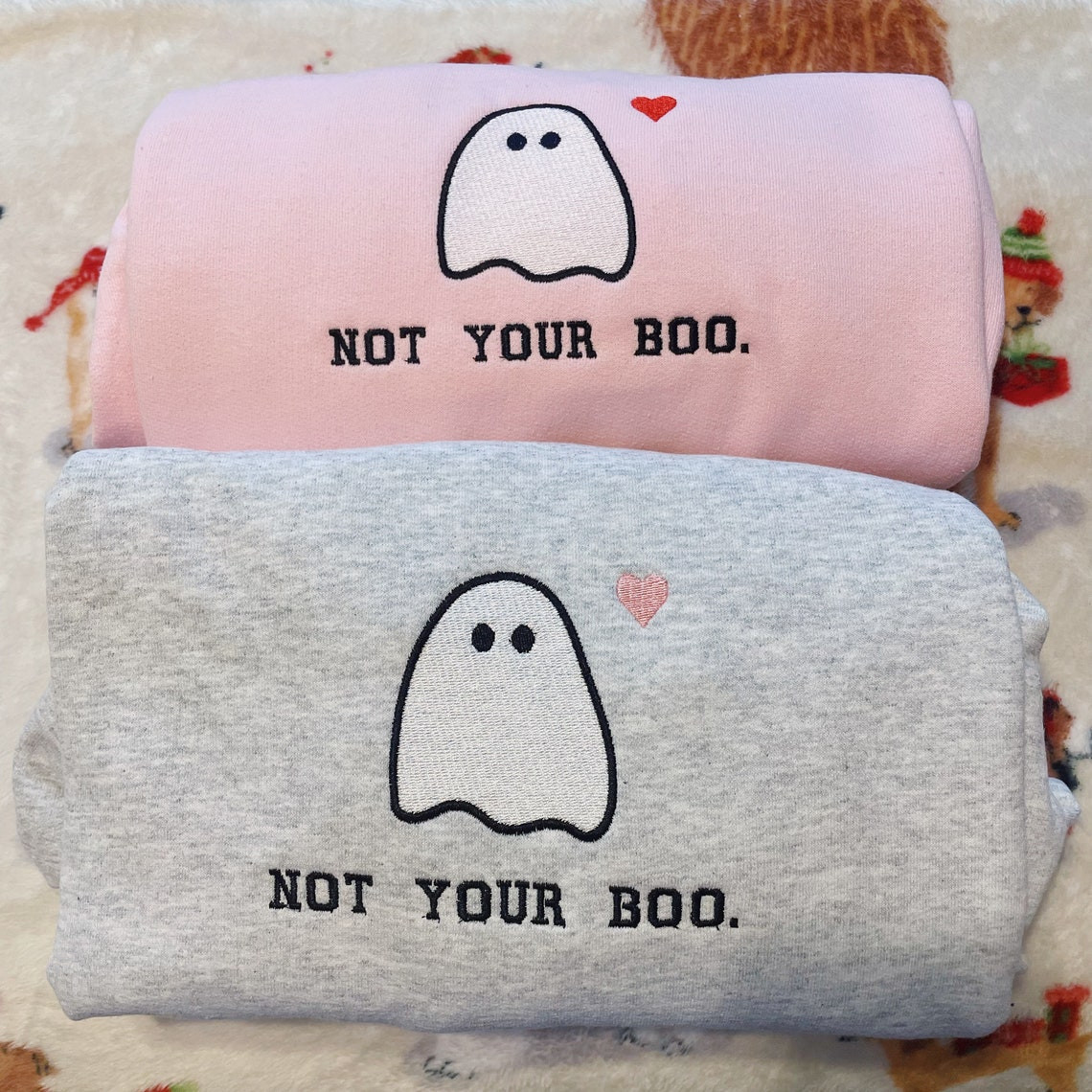 Not Your Boo Embroidered Crewneck Sweatshirt