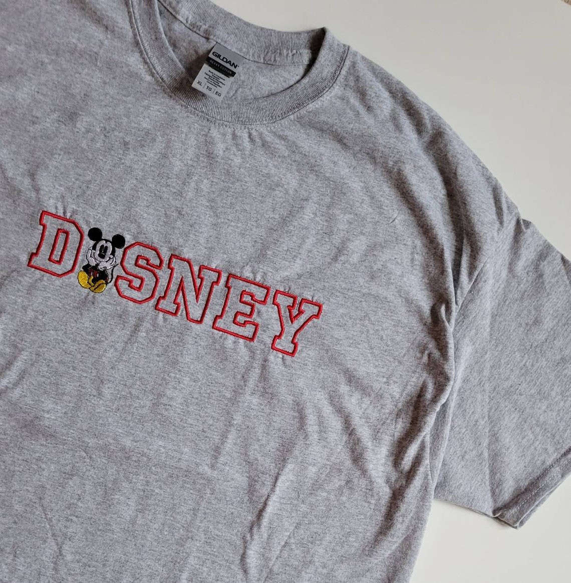 Mickey T-Shirt Embroidered Mickey Sweatshirt Embroidered Mickey Hoodie Embroidered Disney T-Shirt Disney Crewneck Disney Hoodie