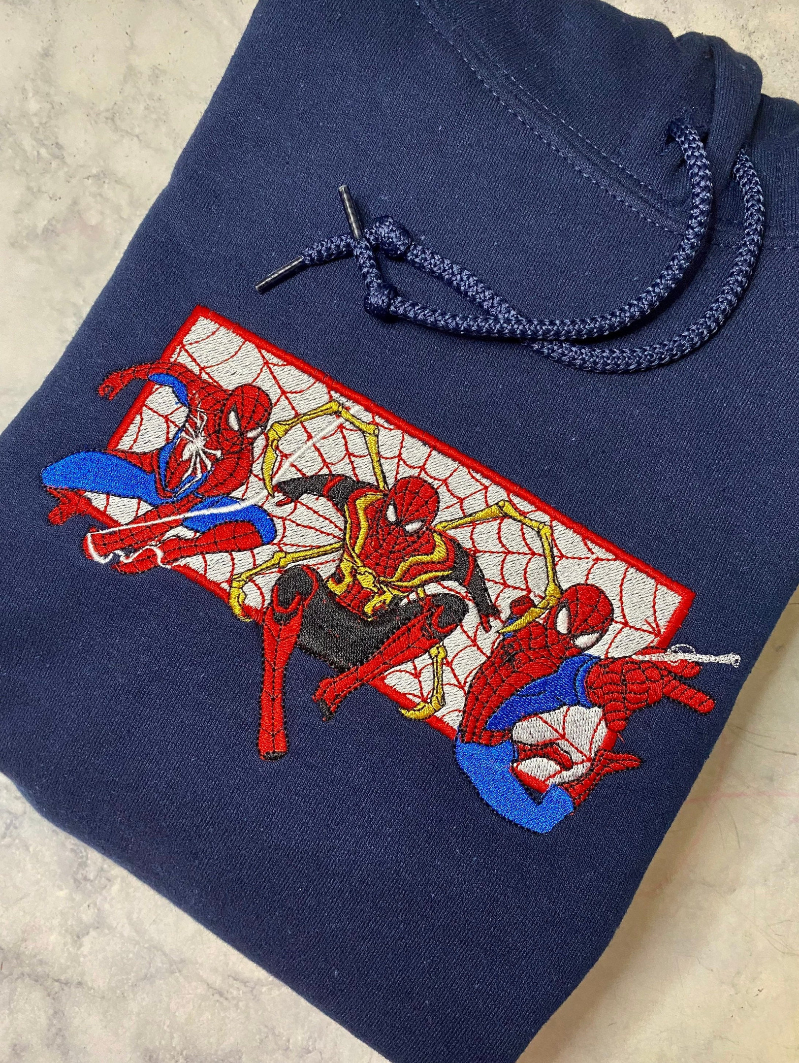 3 Spiderman Marvel Embroidered Hoodie