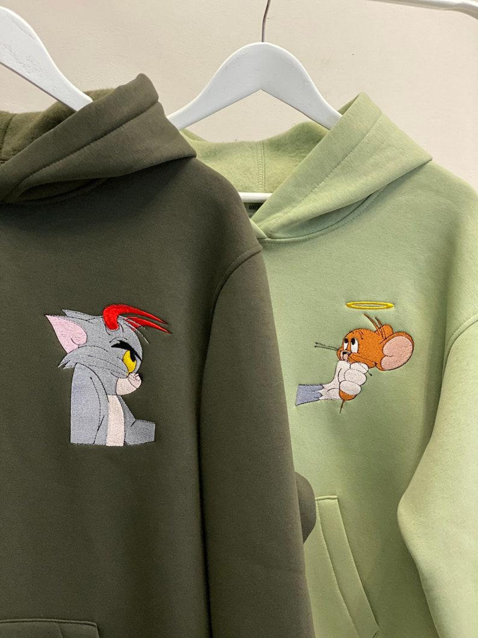 Tom X Jerry Couple Custom Embroidered Sweatshirt