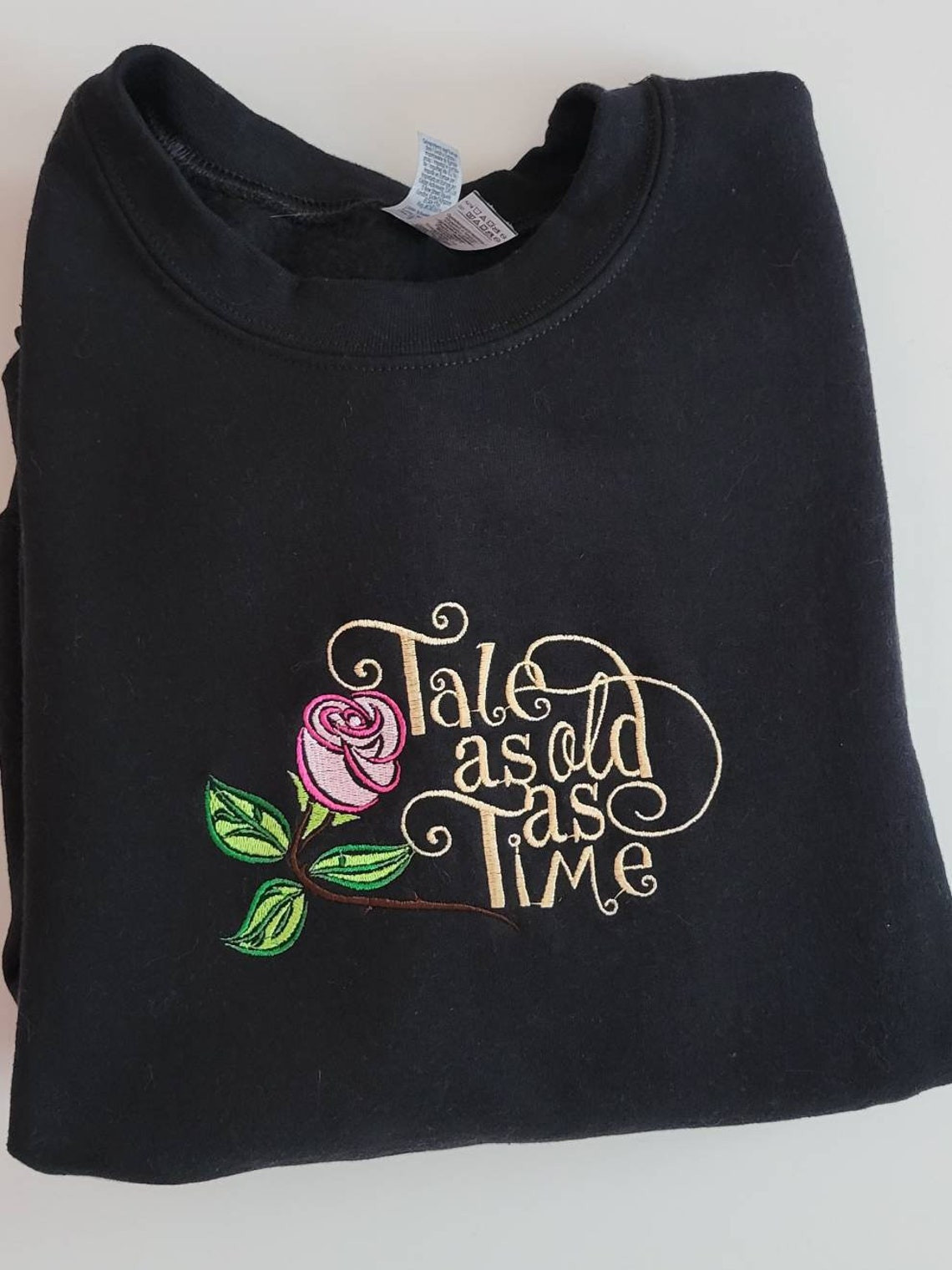 Dinseyworld Sweatshirt Embroidered Beauty And The Beast Sweatshirt Embroidered Belle Sweatshirt Embroidered