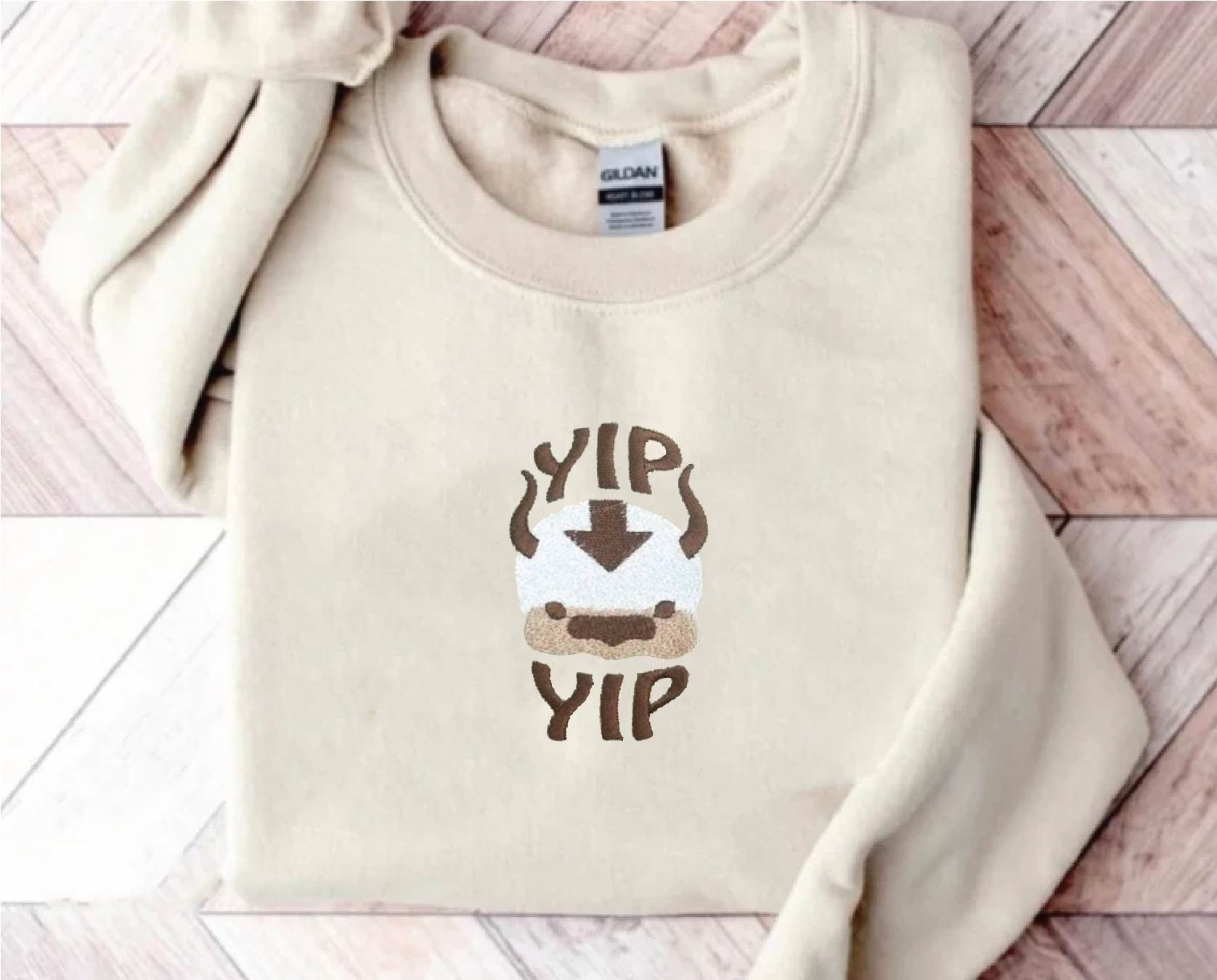 Appa Yip Anime Inspired Embroidered Sweatshirt