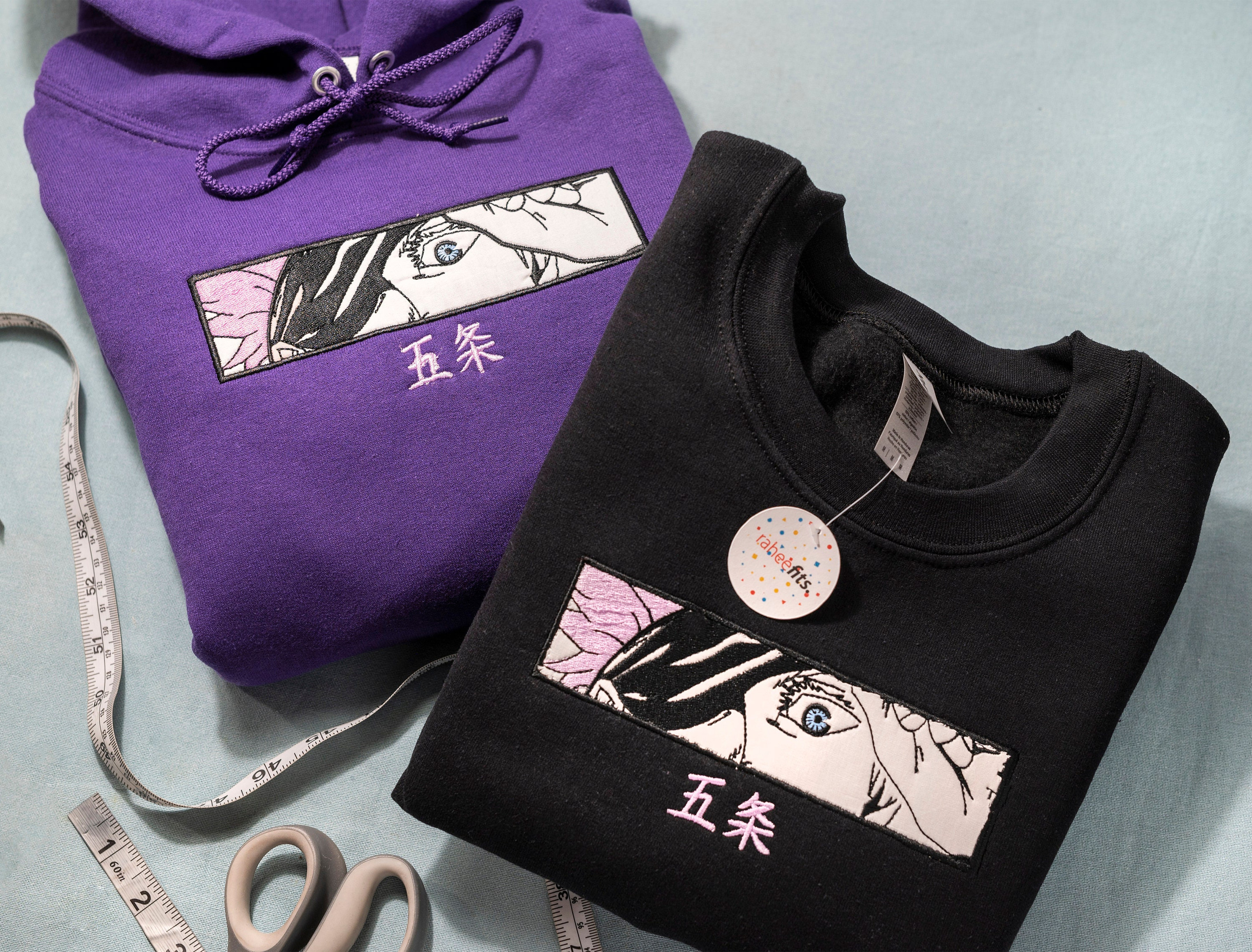 Inspired Embroidered Manga Anime Crewneck Sweatshirt