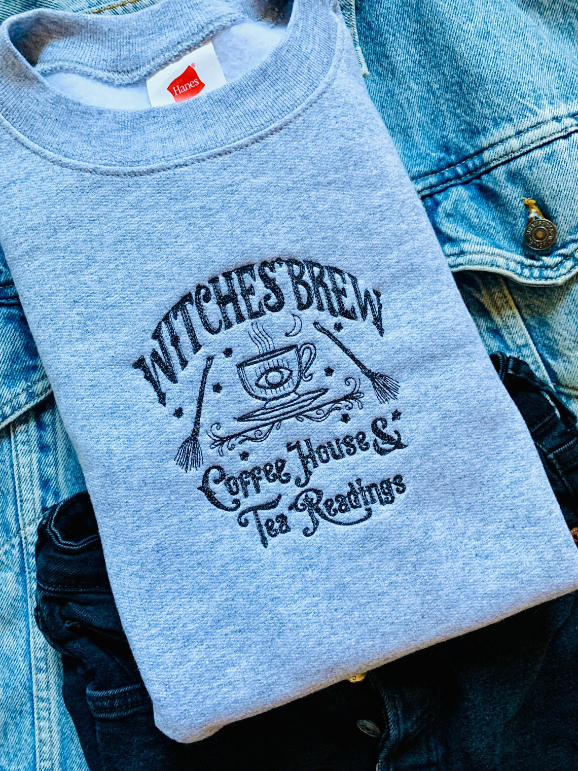 Witches Brew Embroidered Crewneck