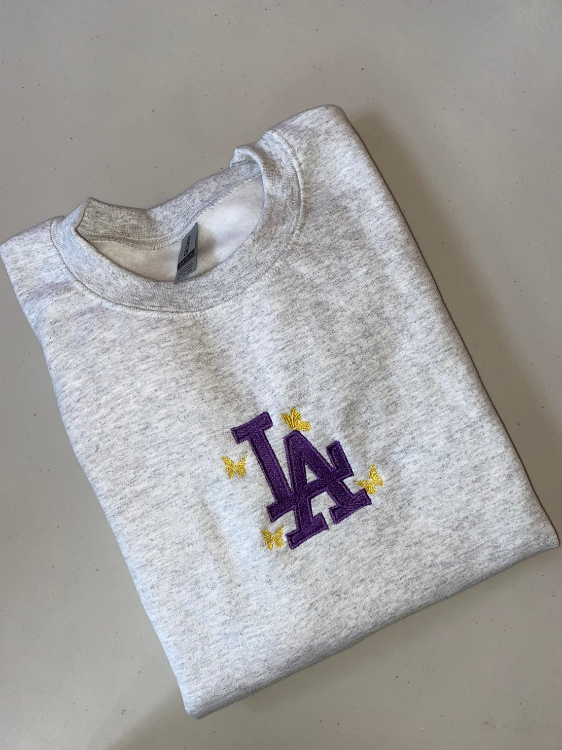 Lakers Butterfly Sweatshirt Lakers Crewneck Butterfly Sweatshirt Los Angeles Butterfly Crewneck Dodgers Apparel Lakers Apparel