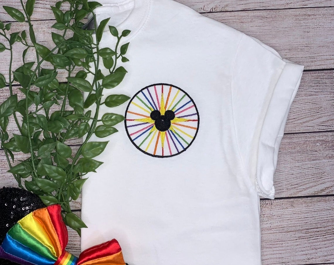 Mickeys Fun Wheel Embroidered T-Shirt