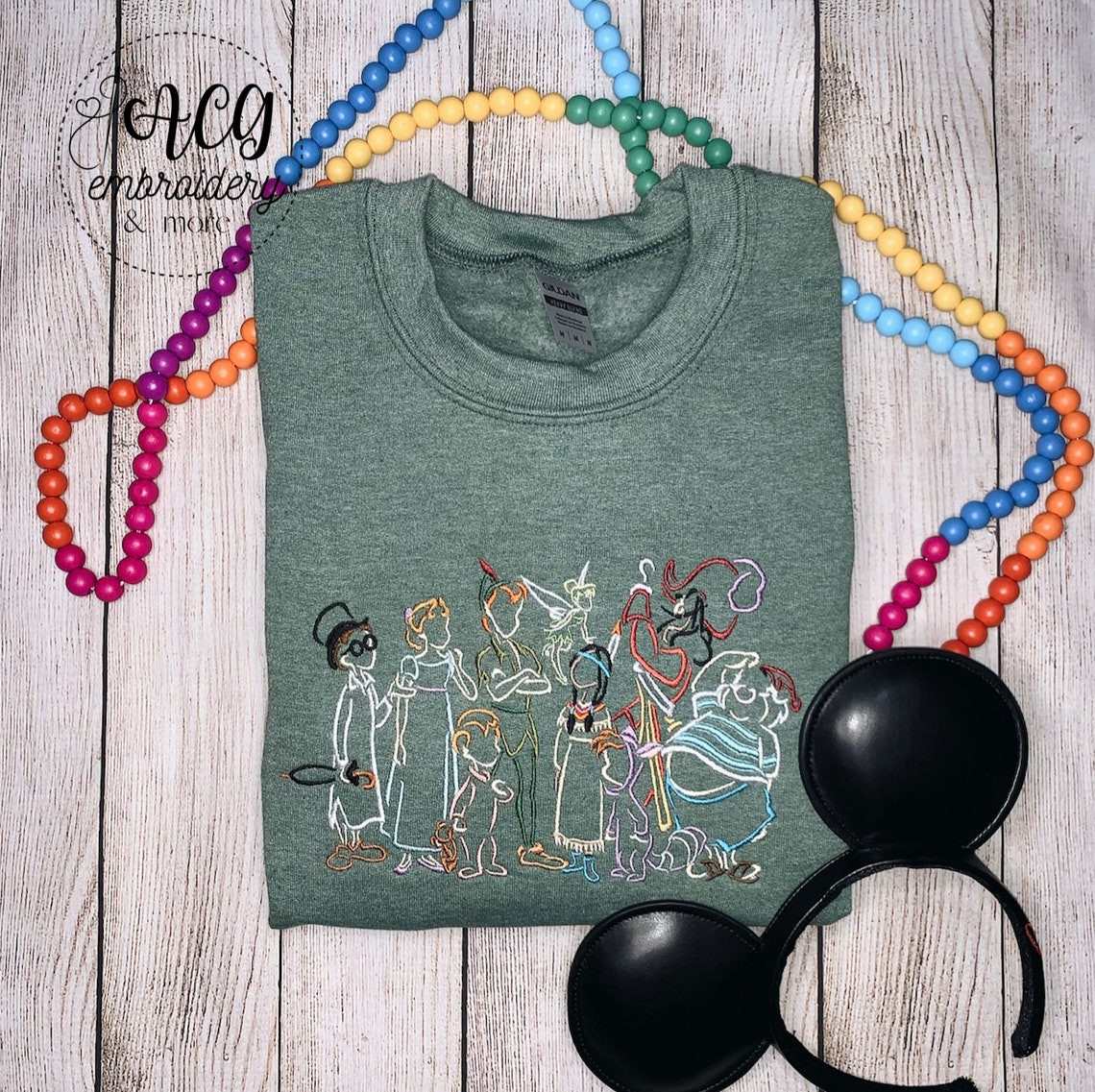 Peter Pan Sketch Embroidery Sweater Sweatshirt