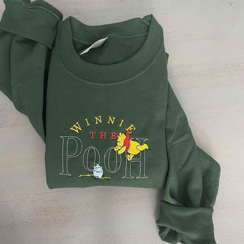 Winne The Pooh Embroidered Hoodie