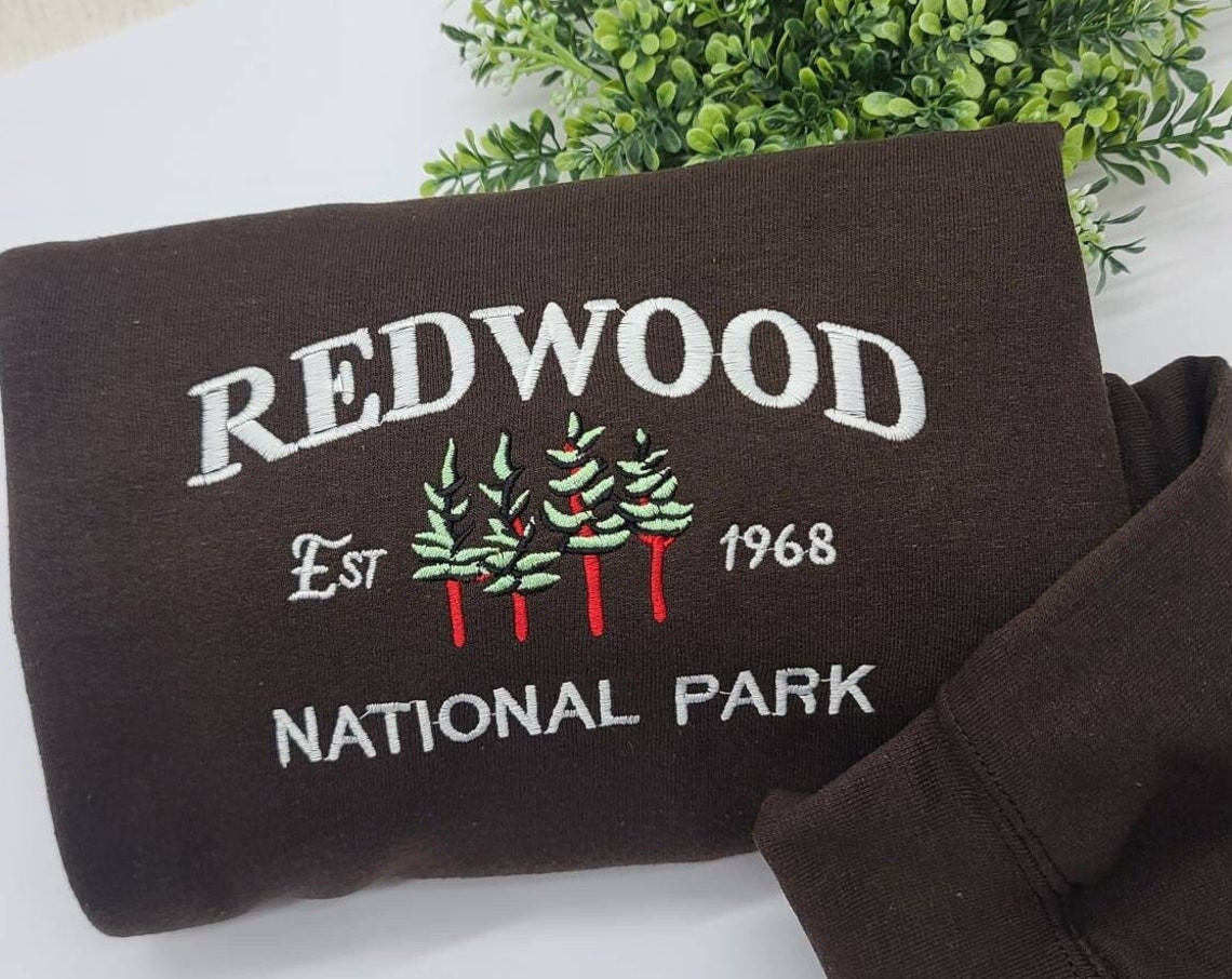 Redwood National Park Sweatshirt Embroidered Sweatshirt Trendy Redwood Park Sweatshirt Sweatshirt Gift