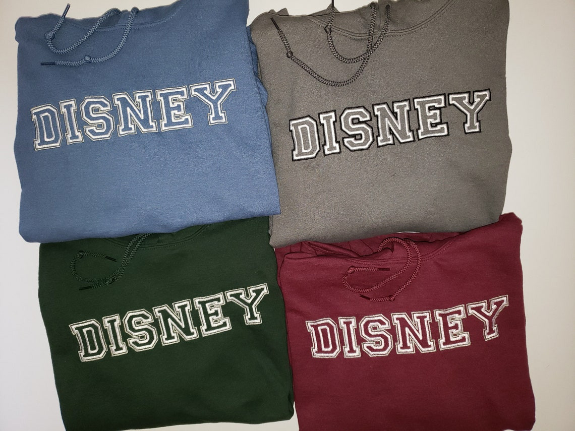 Disney Inspired Embroidered Hoodie Embroidered Shirt