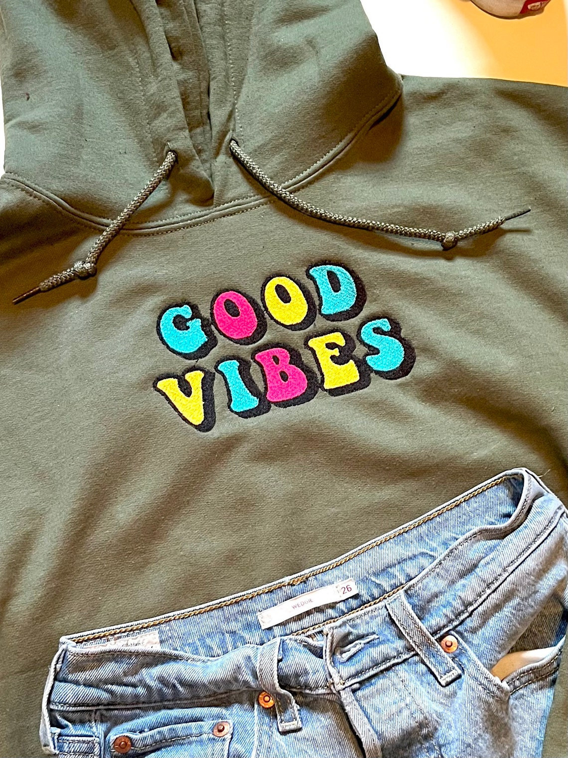 Good Vibes Embroidered Hoodie