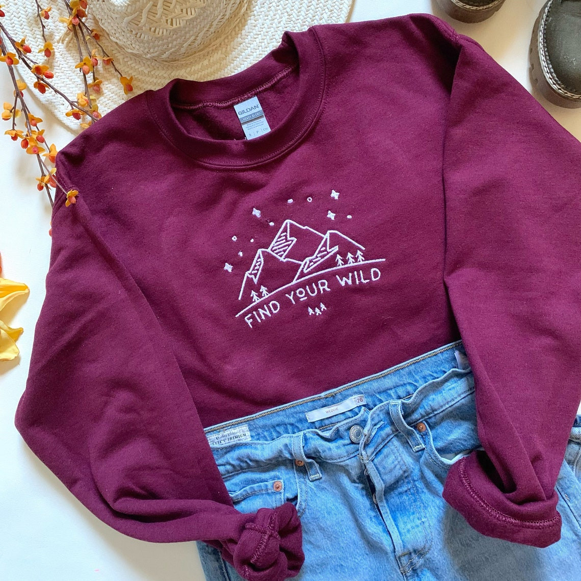 Find Your Wild Embroidered Crewneck