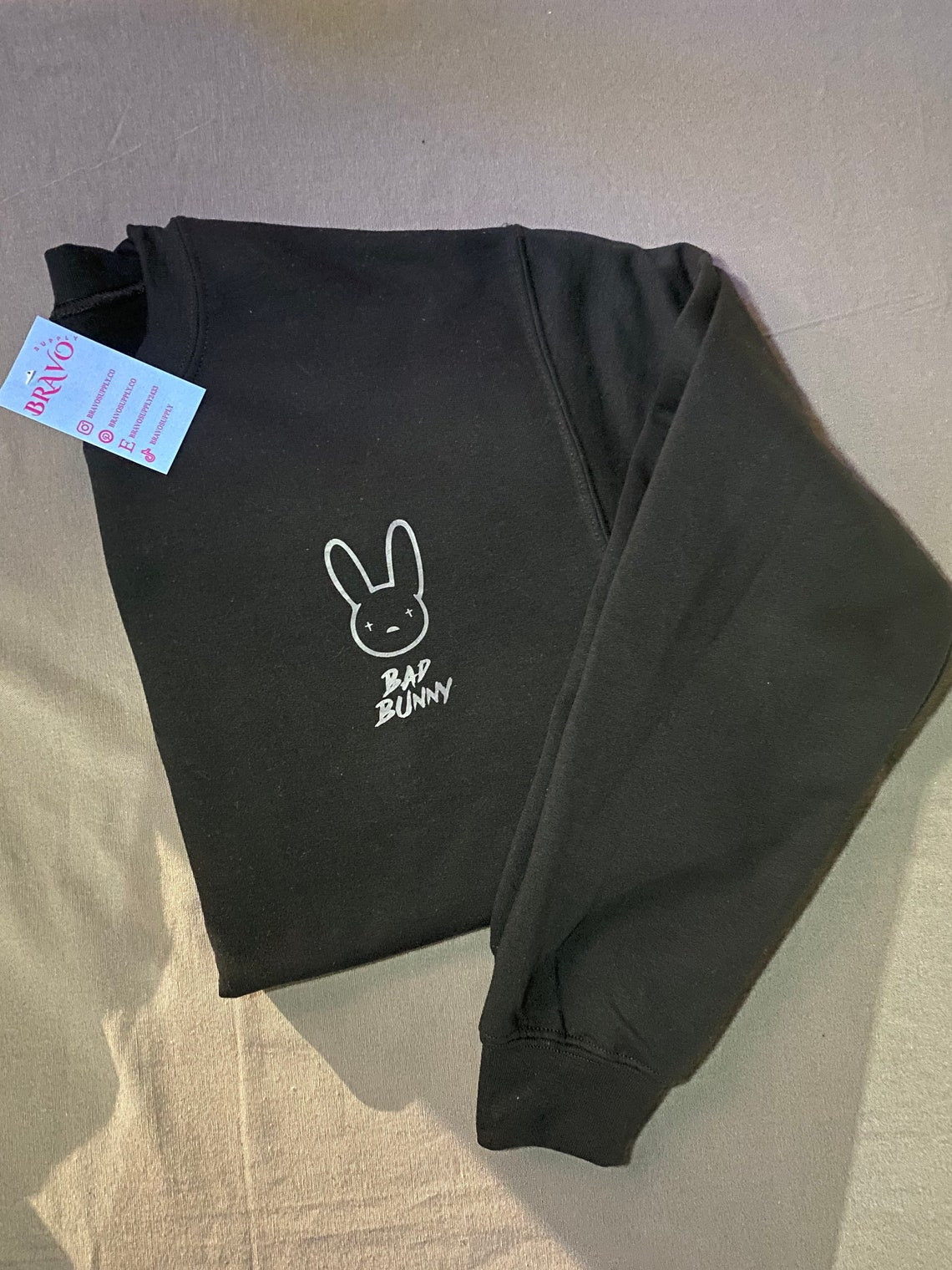 Bad Bunny Sweatshirt Bad Bunny Apparel Yonaguni Yhlqmdlg Bad Bunny Vinyl Bad Bunny Shirt Gray And Black Bunny Un Verano Sin Ti