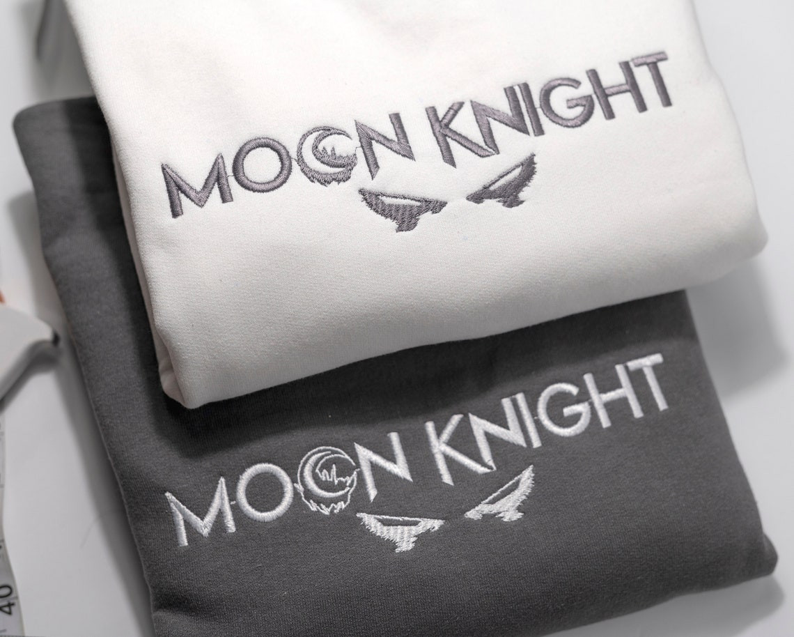 Inspired Moonknight Crewneck Embroidered Sweatshirt Hoodie Unisex Sweater