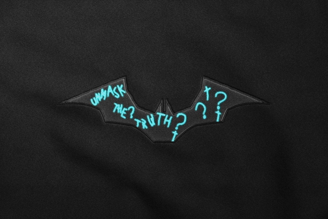 Inspired Batman Crewneck Glow In The Dark Logo Embroidered Sweatshirt Hoodie Unisex Crewneck Sweater