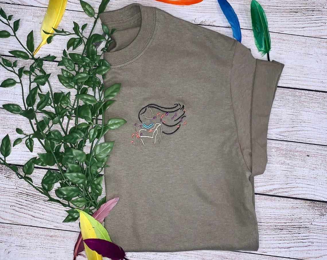 Pocahontas Embroidered T-Shirt