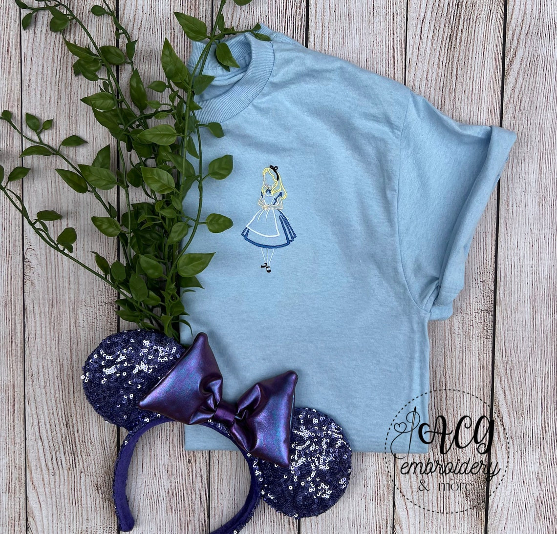 Alice In Wonderland Embroidered T-Shirt