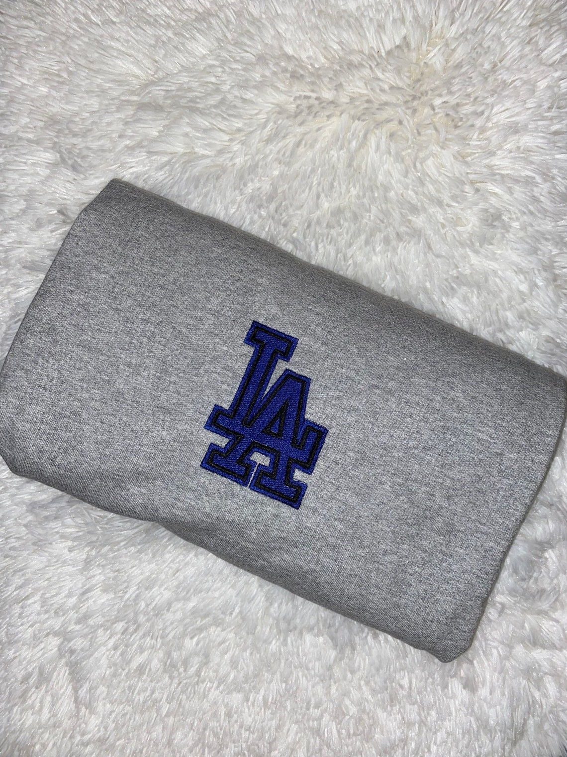 Los Angeles Embroidered Sweatshirt Dodger Sweatshirt Los Angeles Crewneck Dodger Apparel Los Angeles Dodgers Embroidery La Dodgers