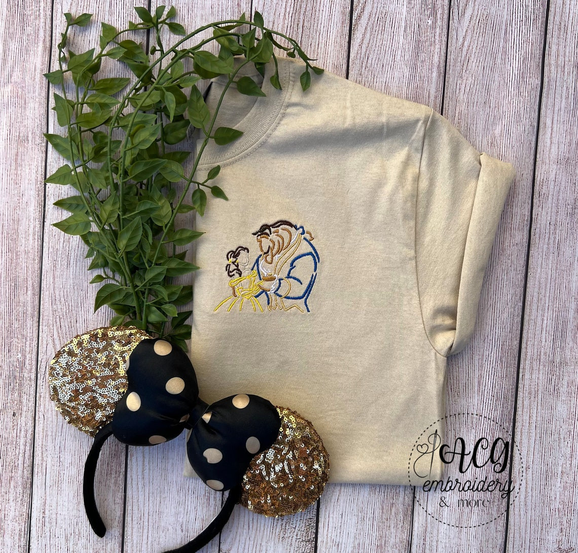 Beauty Beast Embroidered T-Shirt