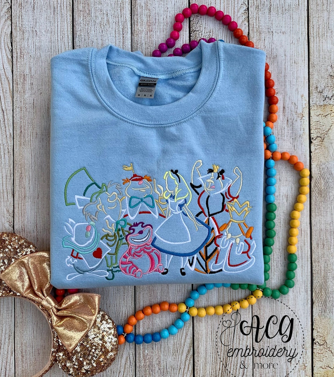 Alice In Wonderland Embroidered Sketch Sweatshirt