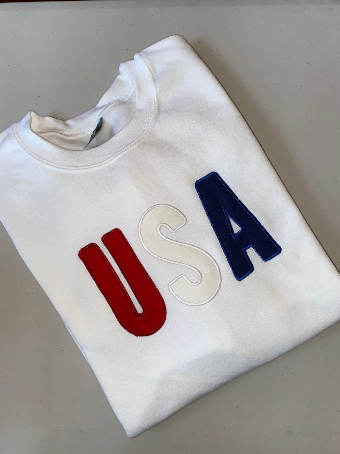 Usa Embroidered Sweatshirt Fourth Of July Shirt 4Th Of July Sweatshirt Red White And Blue America 4Th Of July Shirt 4Th Of July Crew