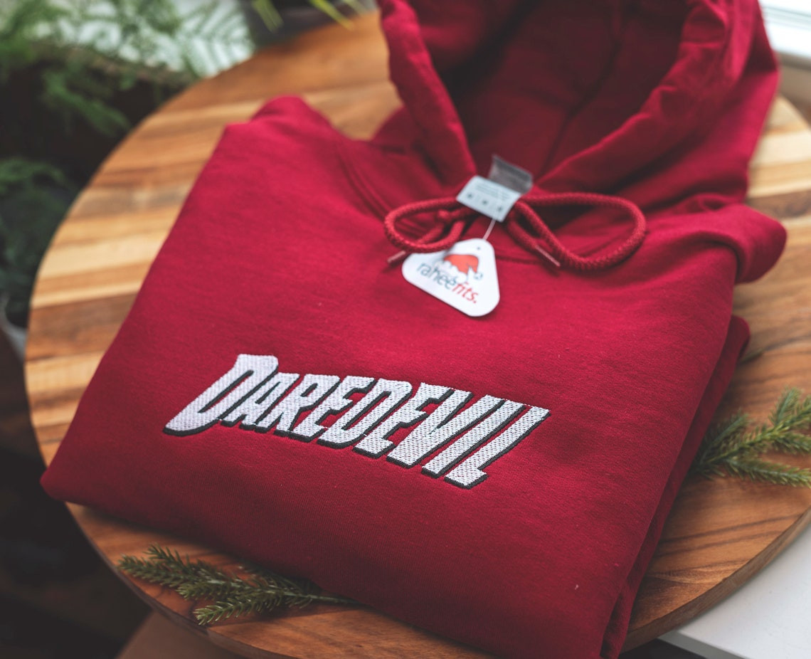 Inspired Daredevil Crewneck Embroidered Sweatshirt Hoodie Unisex Sweater Sweatshirt