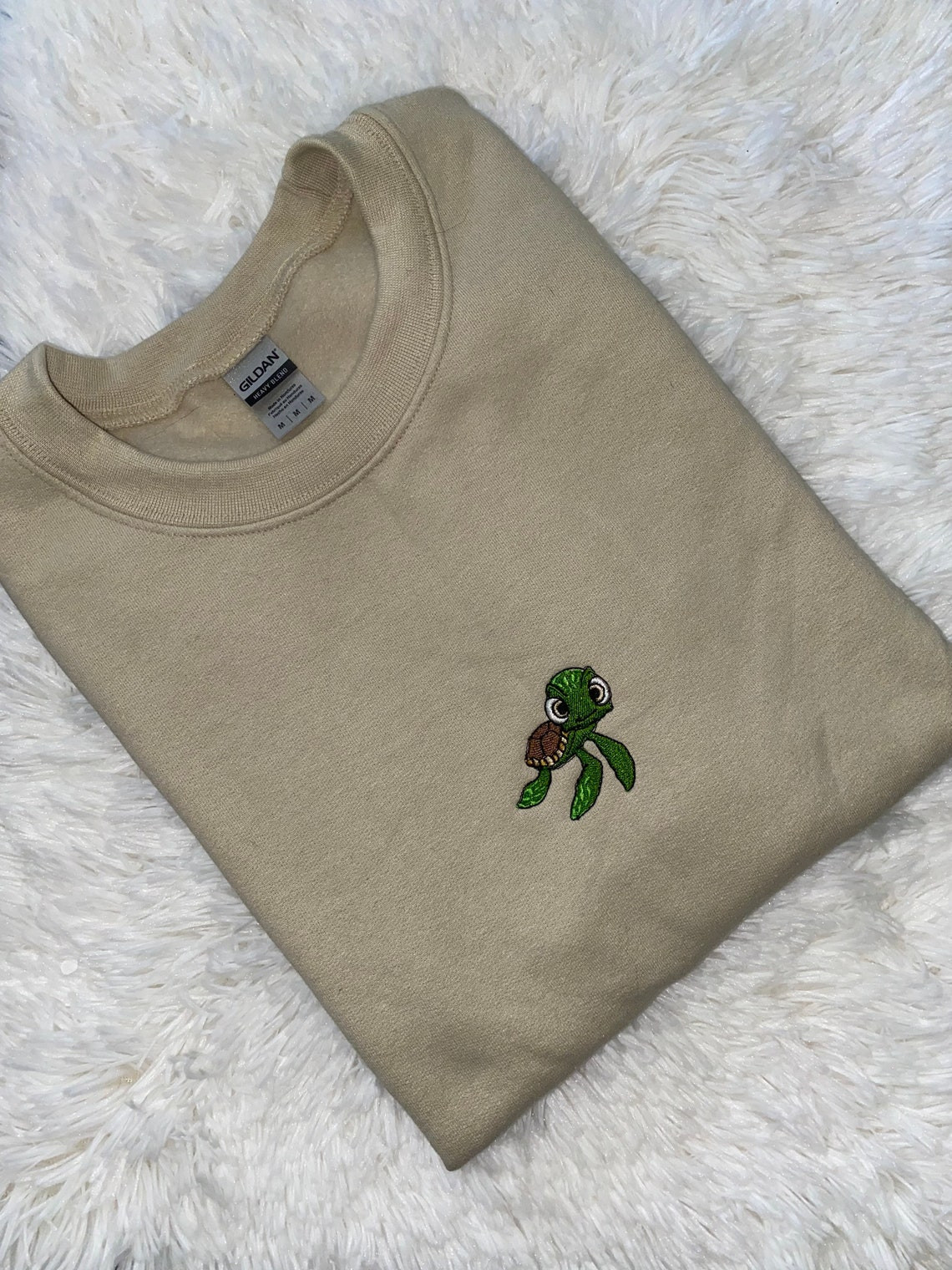 Squirt Embroidered Sweatshirt Embroidered Crewneck Embroidered Sweatshirt Disney Embroidery Disneyland Finding Nemo Save The Turtles