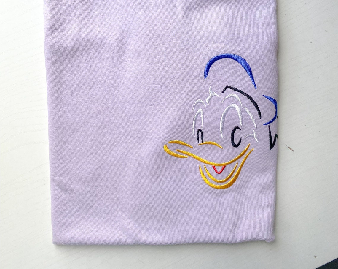 Donald Duck Embroidered Shirt Disney Donald Embroidered Shirt Disney World Disneyland Embroidered Shirt Tank Top