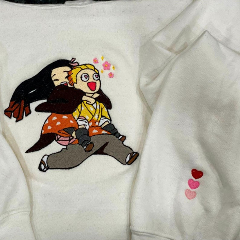 Zennezu Demon Slayer Embroidered Sweatshirt