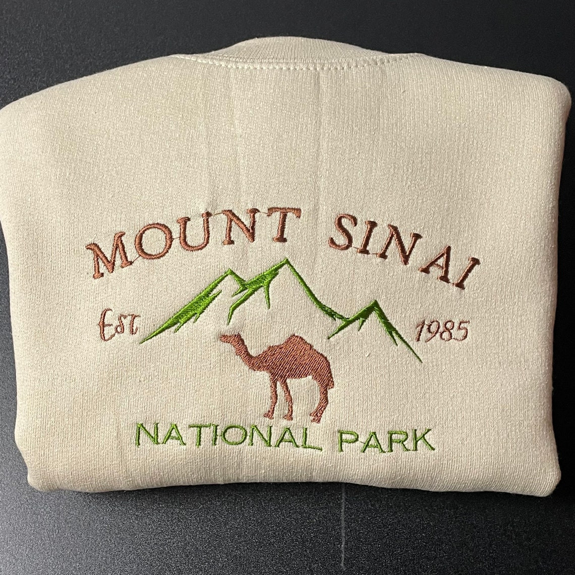 Palestine Mount Sinai National Park Embroidered Sweater Embroidered Crewneck National Park Sweatshirt Palestine