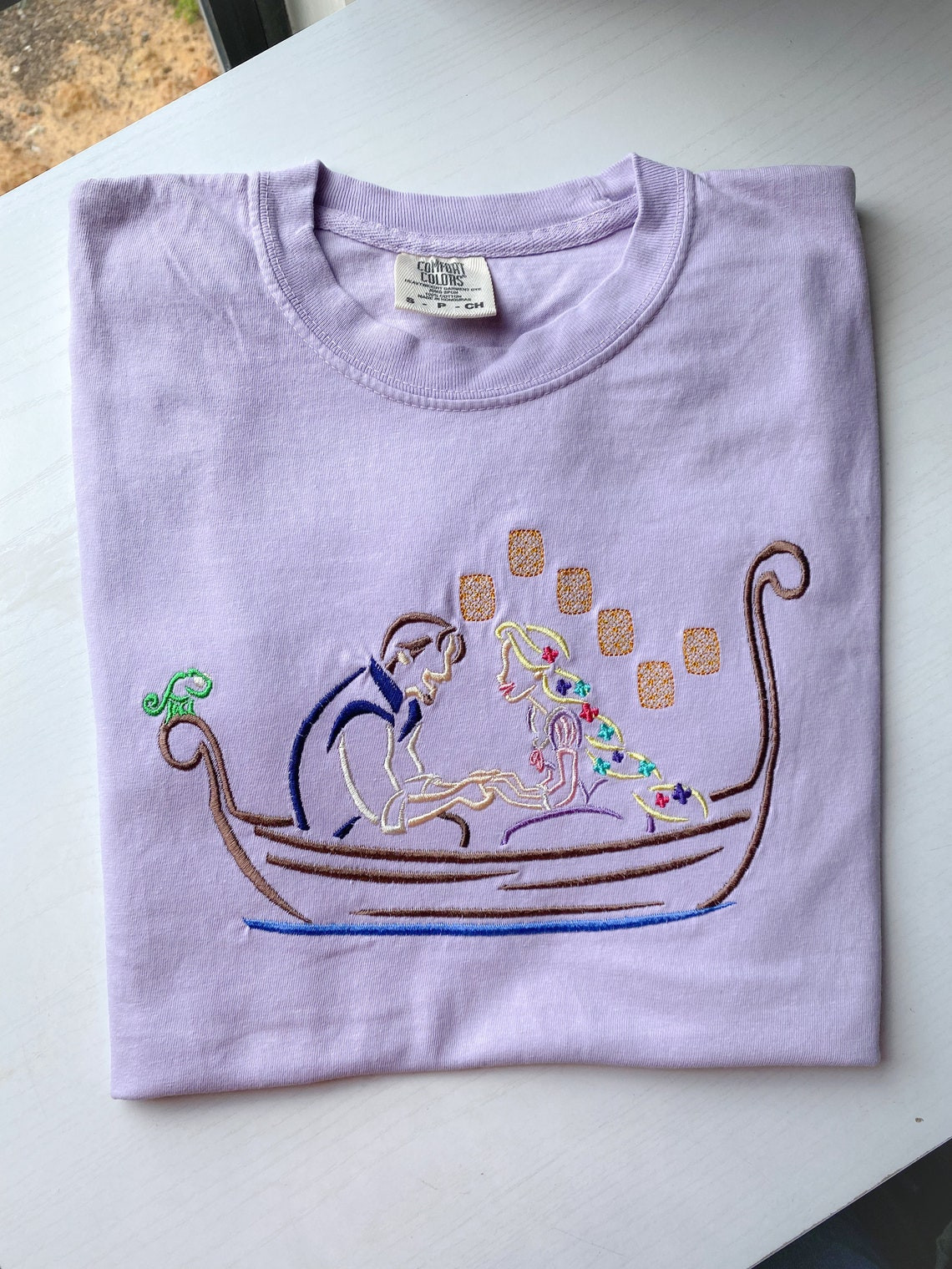 Rapunzel And Flynn Embroidered Shirt Disney Princess Embroidered Shirt