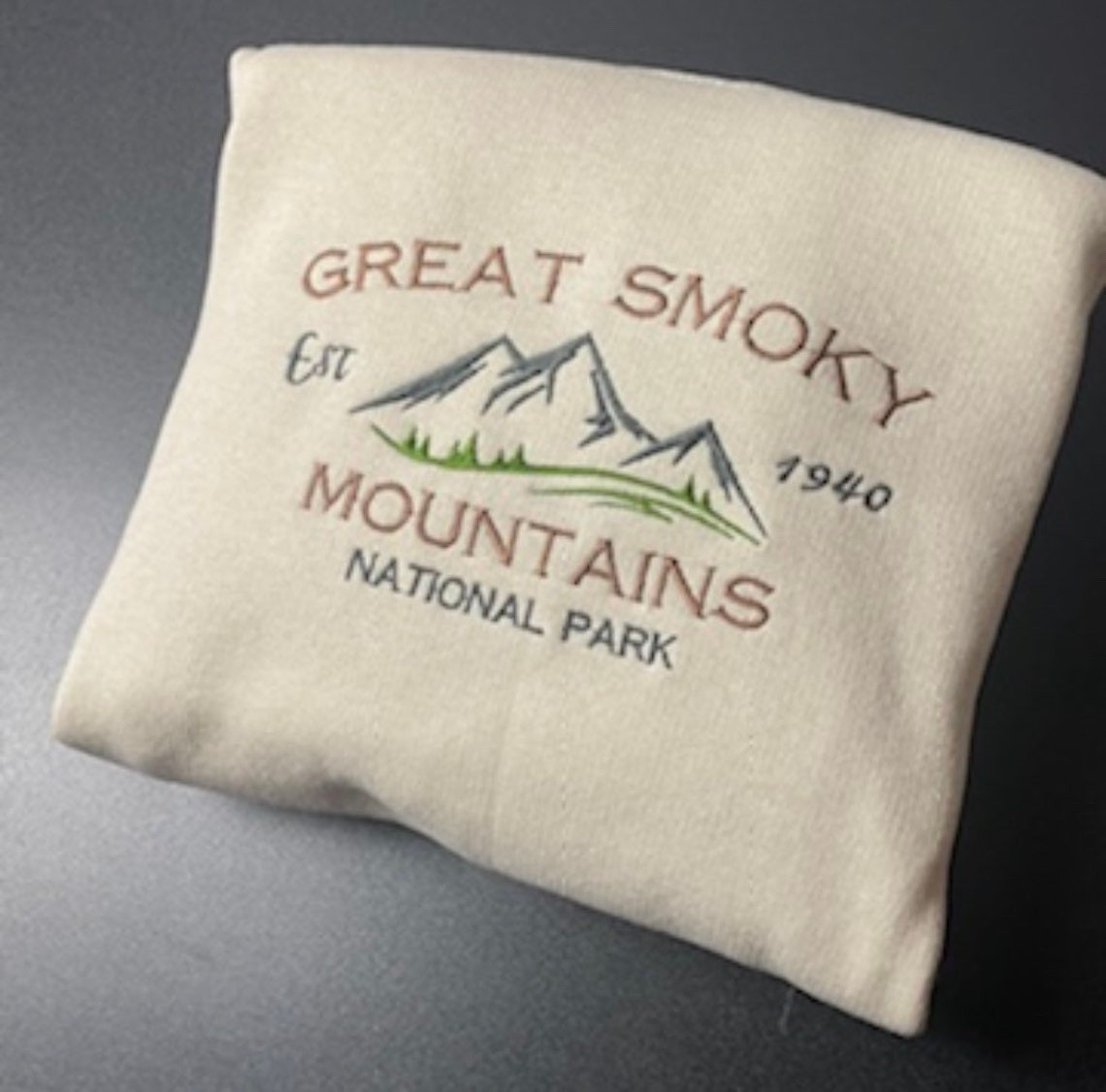 Great Smoky Mountains National Park Embroidered Crewneck Embroidered Crewneck National Park Sweatshirt