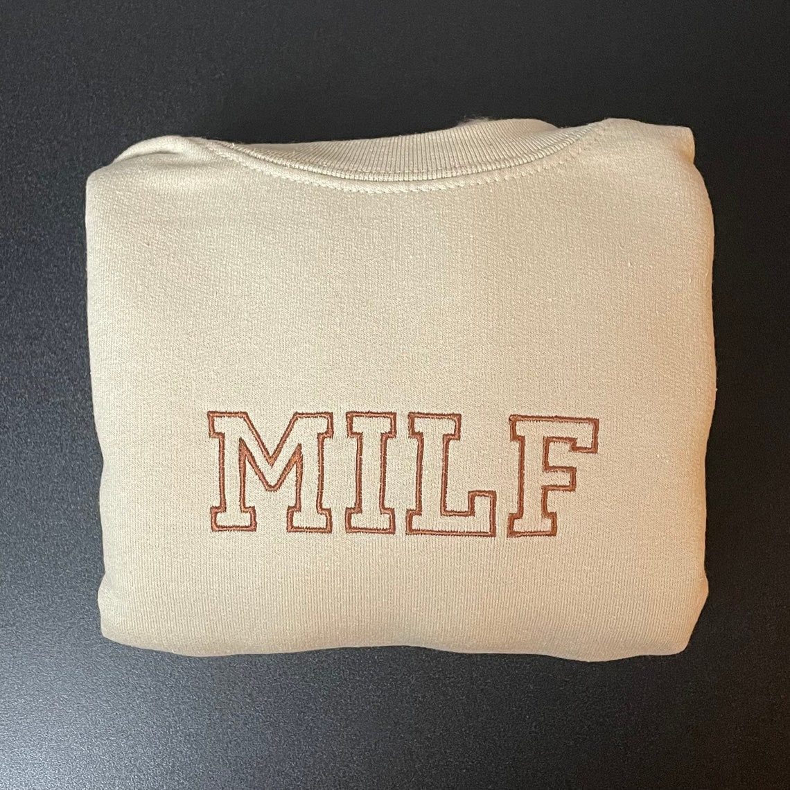 Milf Embroidered Crewneck Milf Vintage Sweatshirt Trendy Crewneck