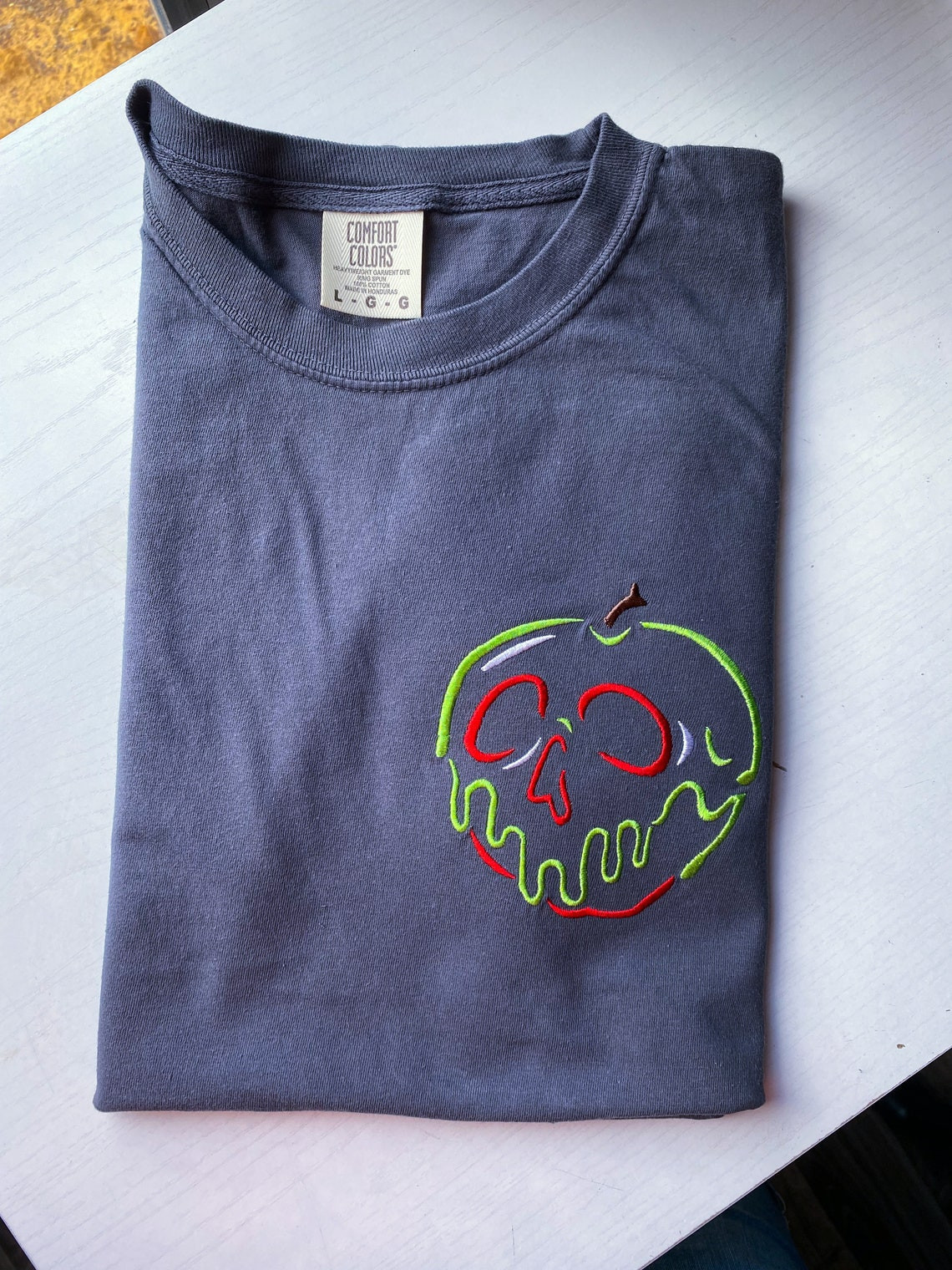 Poison Apple Embroidered Shirt Disney Halloween Embroidered Shirt Disney Villain Embroidered Shirt