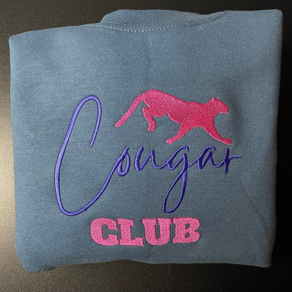 Cougar Club Embroidered Crewneck Milf Vintage Sweatshirt Trendy Crewneck