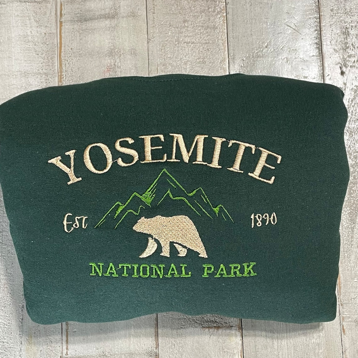 Yosemite National Park Embroidered Crewneck Embroidered Crewneck National Park Sweatshirt