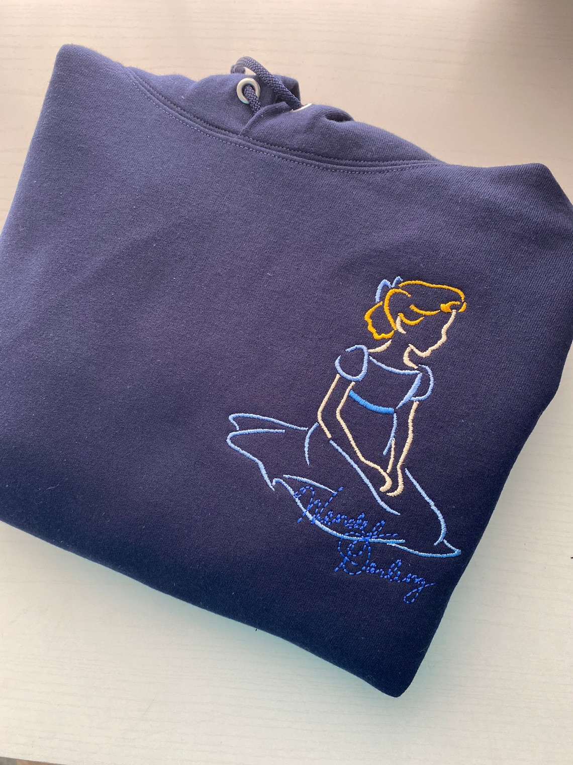 Wendy Autograph Embroidered Sweatshirt Hoodie Disney Peter Pan Sweatshirt Hoodie Disney World Disneyland Sweatshirt