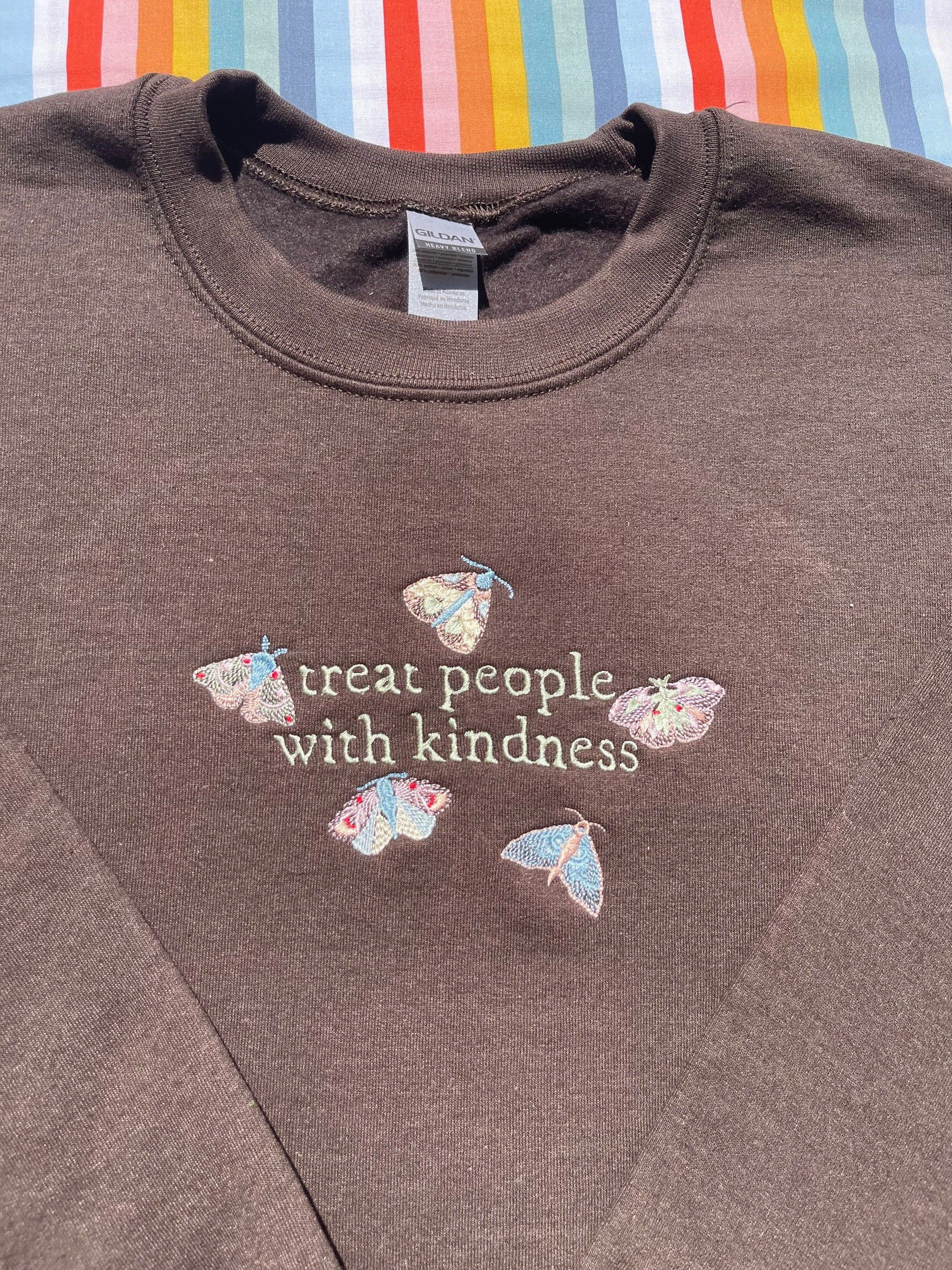 Treat People Kindly Embroidered Sweatshirt