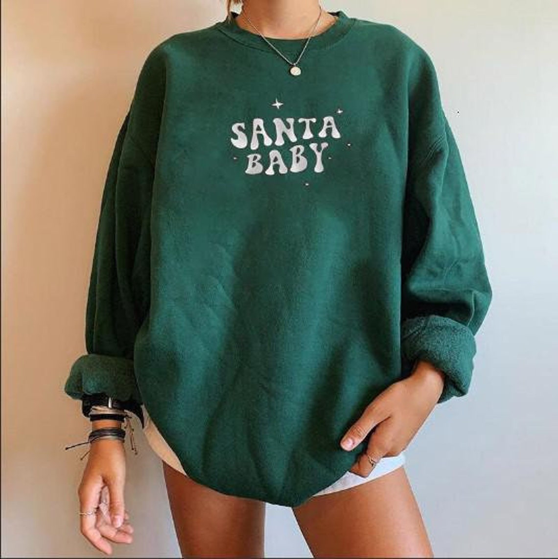 Santa baby Embroidery crewneck sweatshirt First Christmas Embroidery Design Baby Embroidery Christmas Embroidery tshirt Hoodie