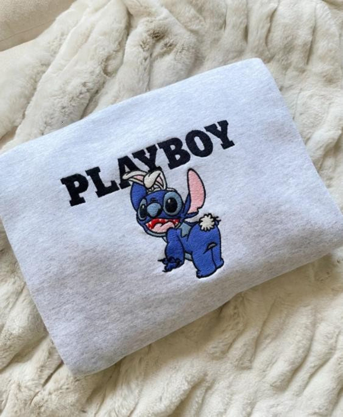 PB Stitch crewneck sweatshirt Embroidered Stitch Ice Cream Crewneck