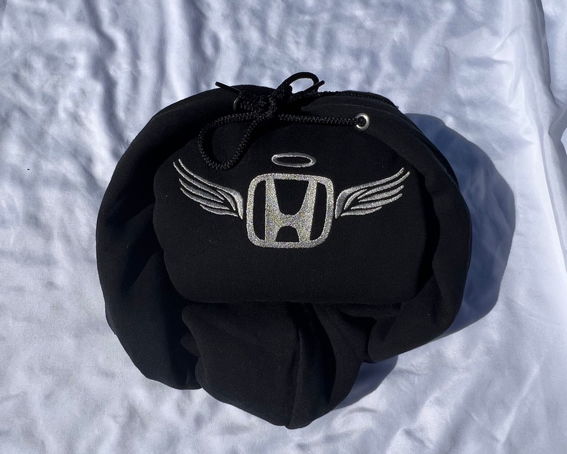 Angle Honda Car Lovers Embroidery Hooded Sweatshirt Embroidered