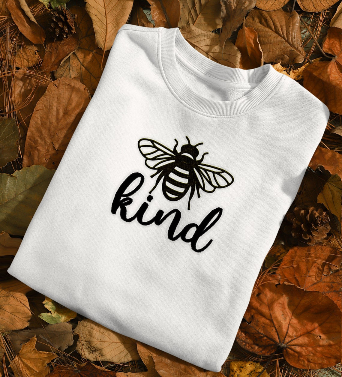 Be kind Embroidered Sweatshirt  bee Embroidered Sweatshirt Custom Embroidered Sweatshirt Custom Crewneck