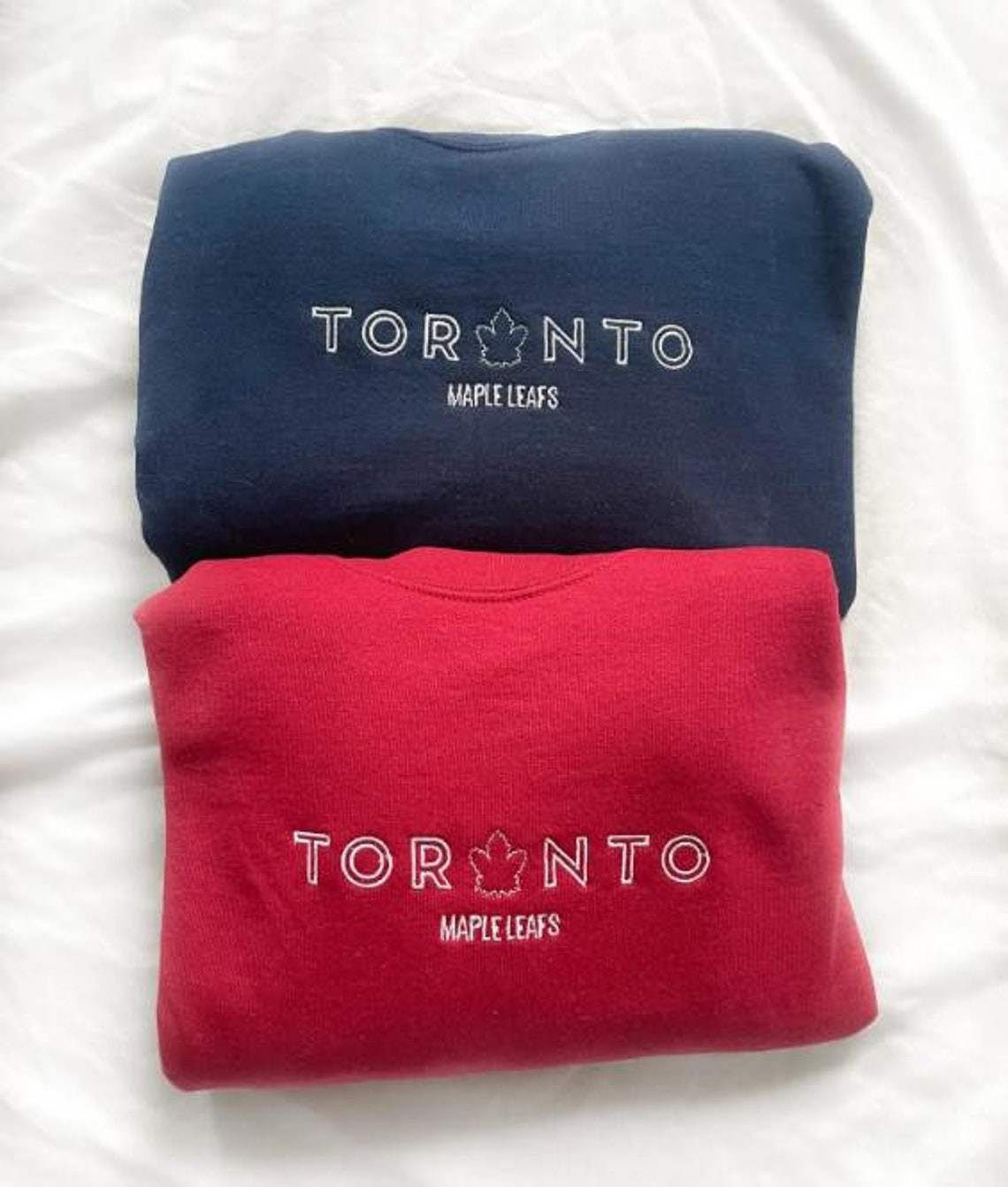 Embroidery Toronto maple leafs crewneck sweatshirt