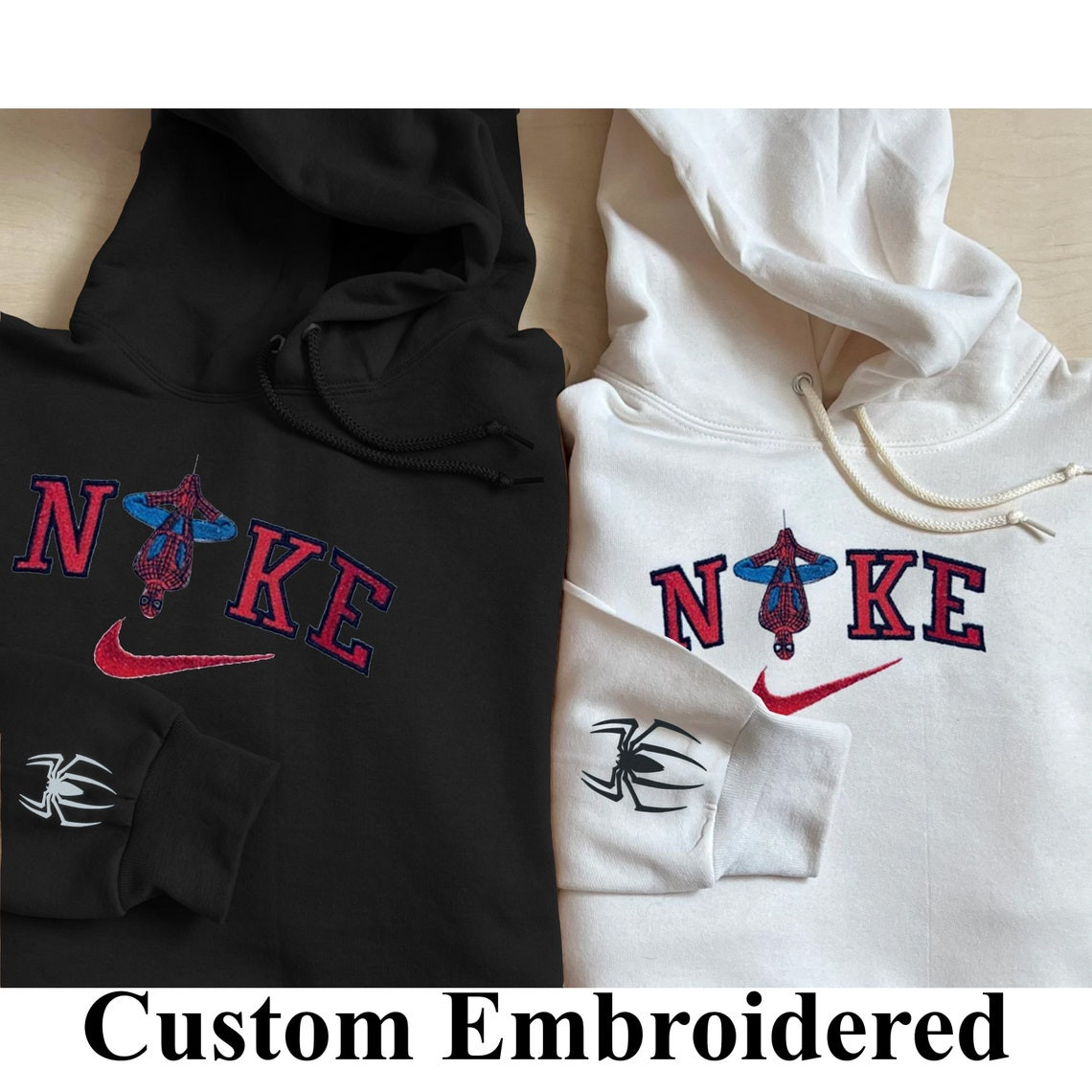 Custom Crewneck Embroidered Crewneck Personalized Sweater Embroidered Sweatshirts Trending Sweatshirts Embroidered gifts Spider