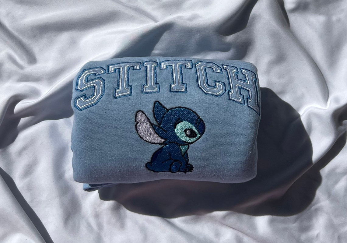 Stitch Outlined Vintage Embroidery Crewneck Sweatshirt