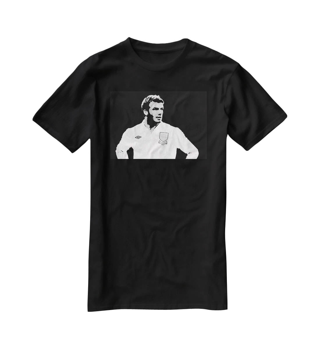 David Beckham Pop Art Black And White T-Shirt