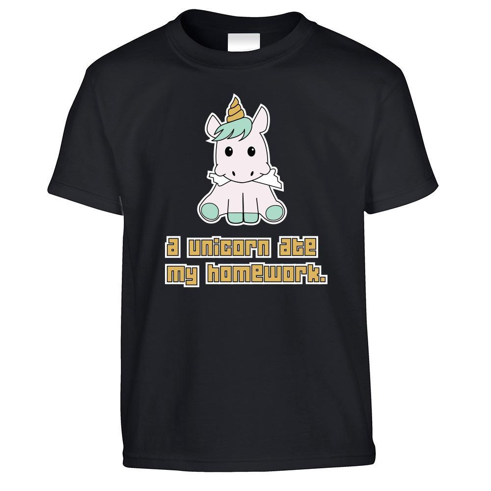 A Unicorn Ate My Homework Kids T Shirt