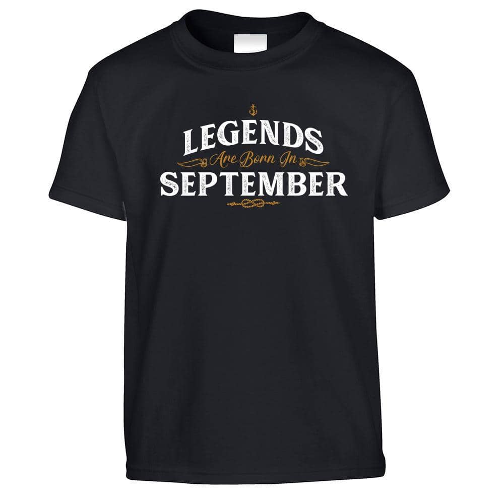 Birthday Kids T Shirt Legends Are Born In September