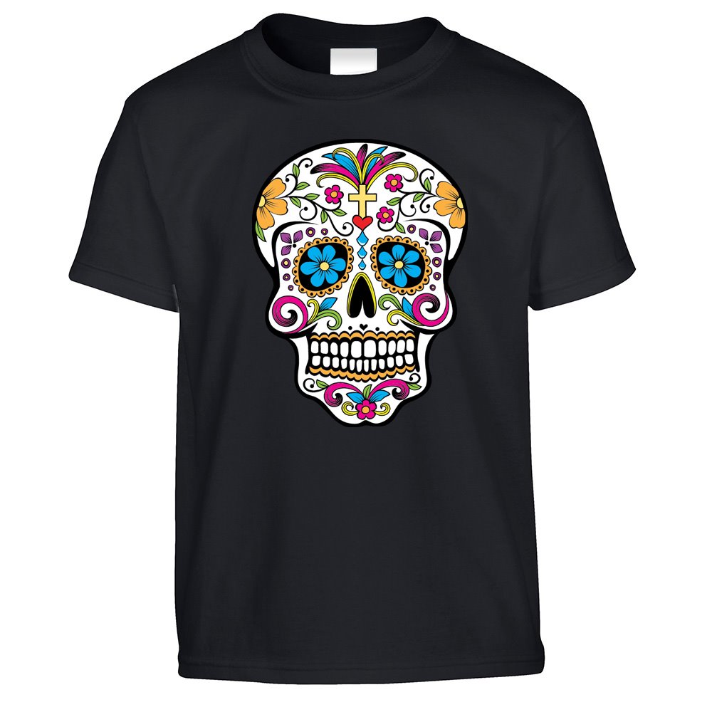 Day Of The Dead Kids T Shirt Mexican Sugar Skull