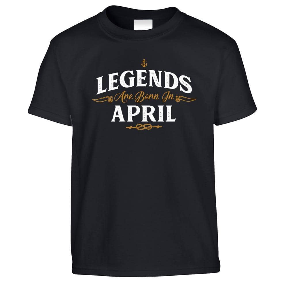 Birthday Kids T Shirt Legends Are Born In April